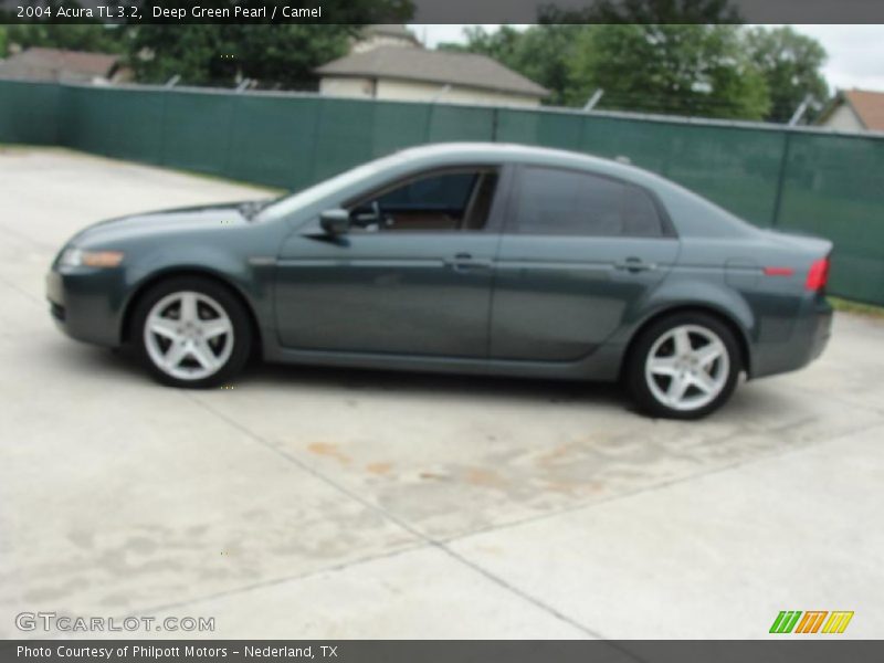 Deep Green Pearl / Camel 2004 Acura TL 3.2