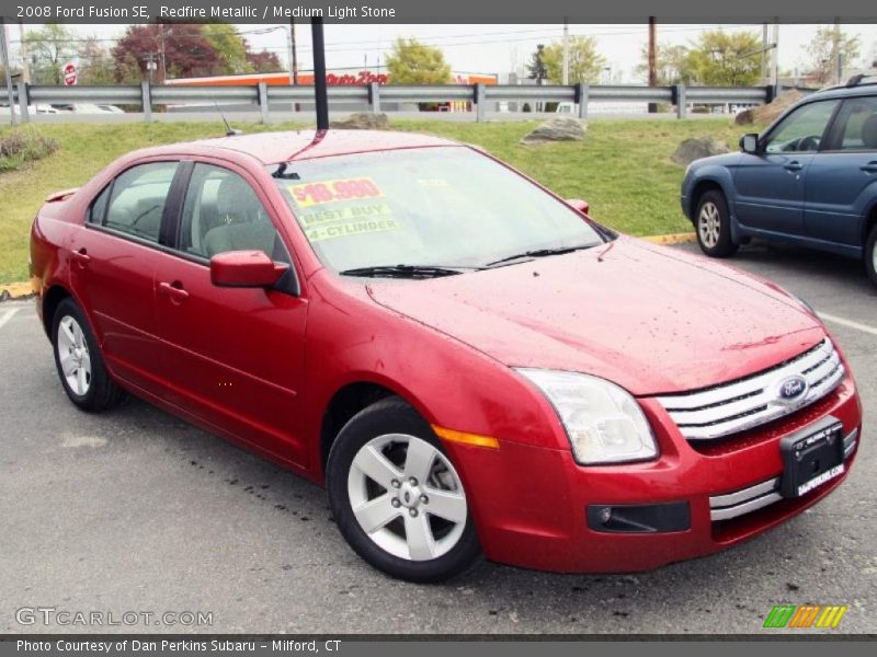Redfire Metallic / Medium Light Stone 2008 Ford Fusion SE