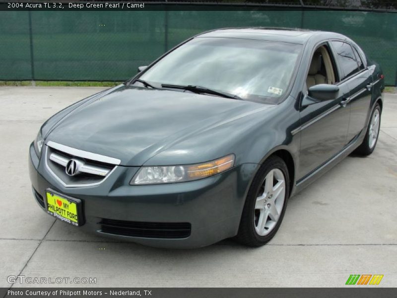 Deep Green Pearl / Camel 2004 Acura TL 3.2