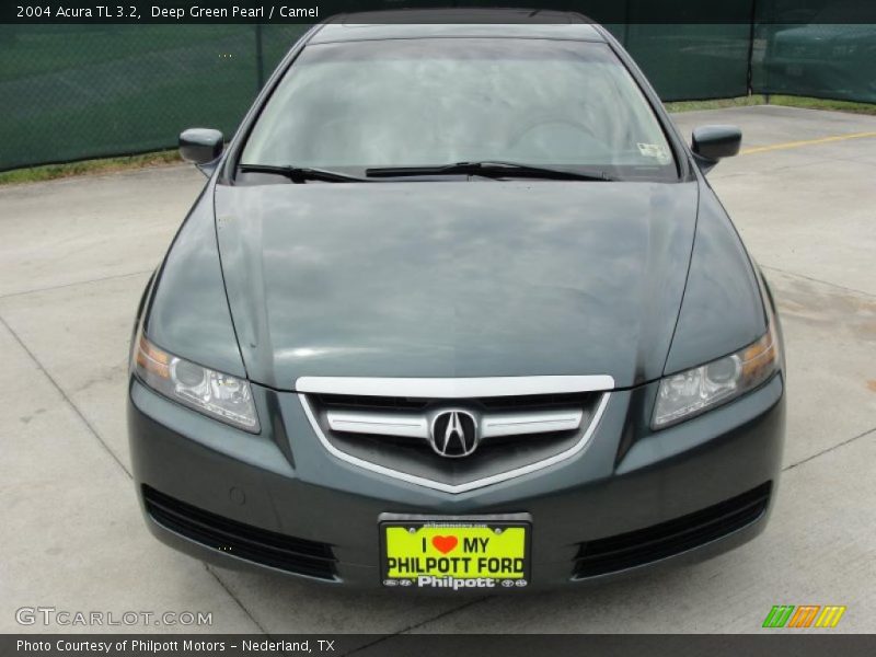 Deep Green Pearl / Camel 2004 Acura TL 3.2
