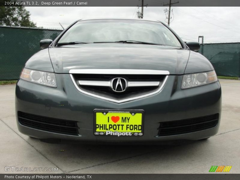 Deep Green Pearl / Camel 2004 Acura TL 3.2