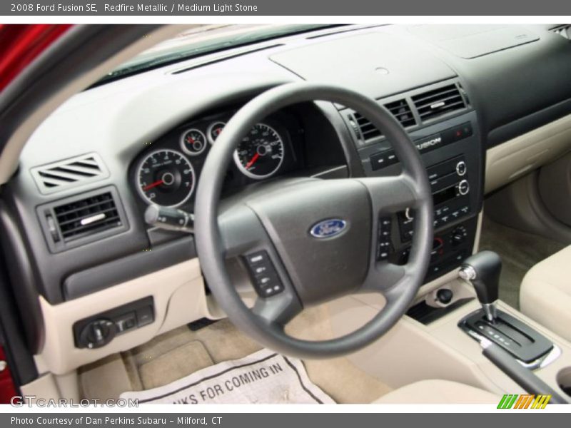 Redfire Metallic / Medium Light Stone 2008 Ford Fusion SE