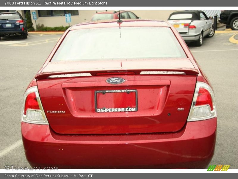 Redfire Metallic / Medium Light Stone 2008 Ford Fusion SE