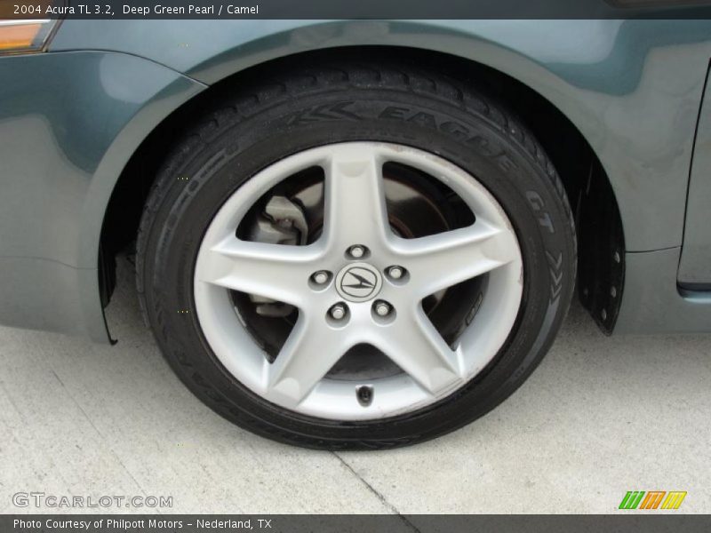 Deep Green Pearl / Camel 2004 Acura TL 3.2