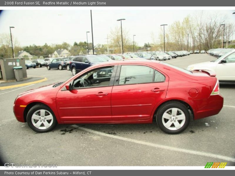 Redfire Metallic / Medium Light Stone 2008 Ford Fusion SE