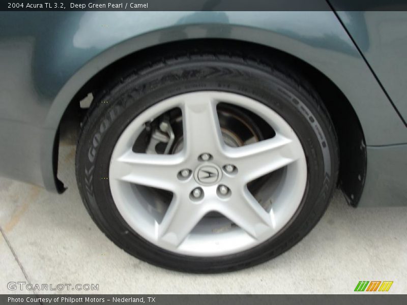 Deep Green Pearl / Camel 2004 Acura TL 3.2