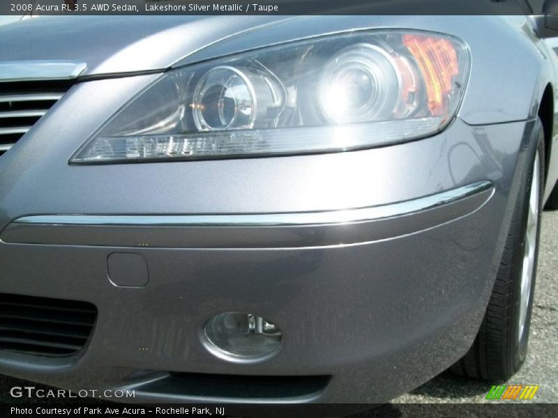 Lakeshore Silver Metallic / Taupe 2008 Acura RL 3.5 AWD Sedan