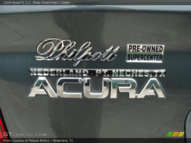 Deep Green Pearl / Camel 2004 Acura TL 3.2