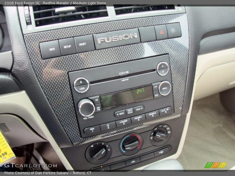 Redfire Metallic / Medium Light Stone 2008 Ford Fusion SE