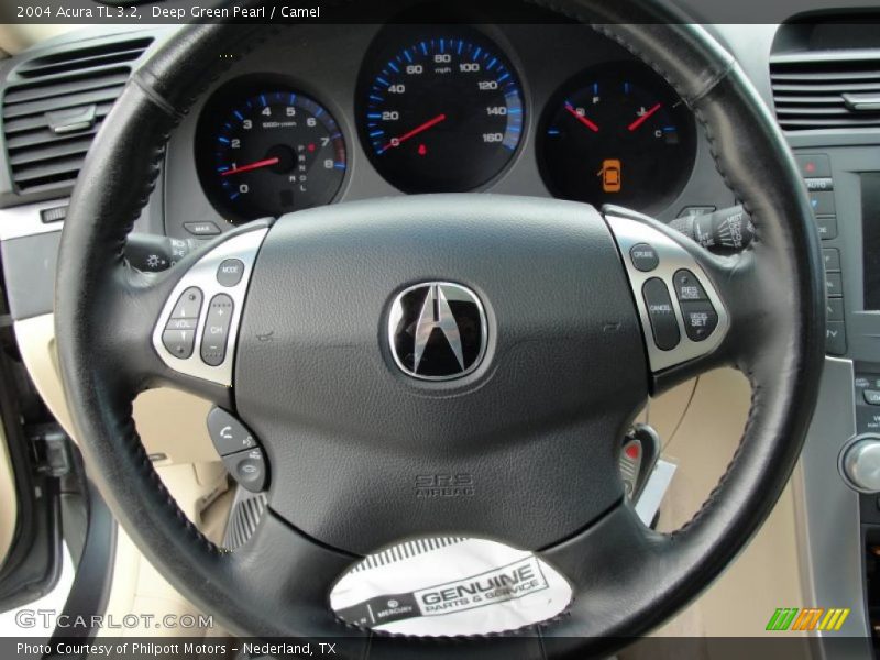 Deep Green Pearl / Camel 2004 Acura TL 3.2