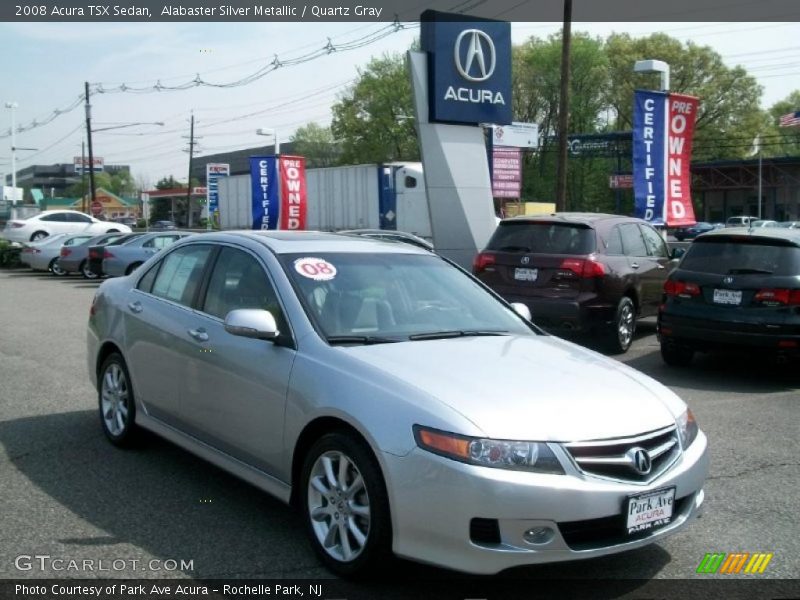 Alabaster Silver Metallic / Quartz Gray 2008 Acura TSX Sedan