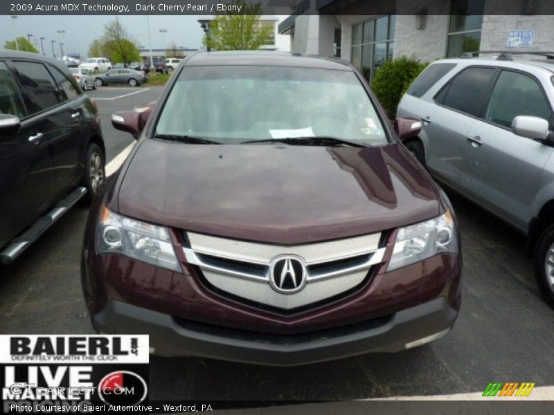 Dark Cherry Pearl / Ebony 2009 Acura MDX Technology