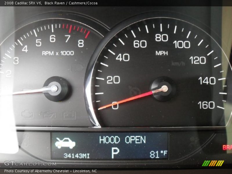 Black Raven / Cashmere/Cocoa 2008 Cadillac SRX V6