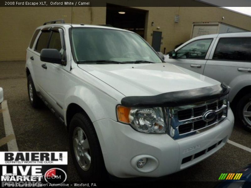 Oxford White / Camel 2008 Ford Escape XLT