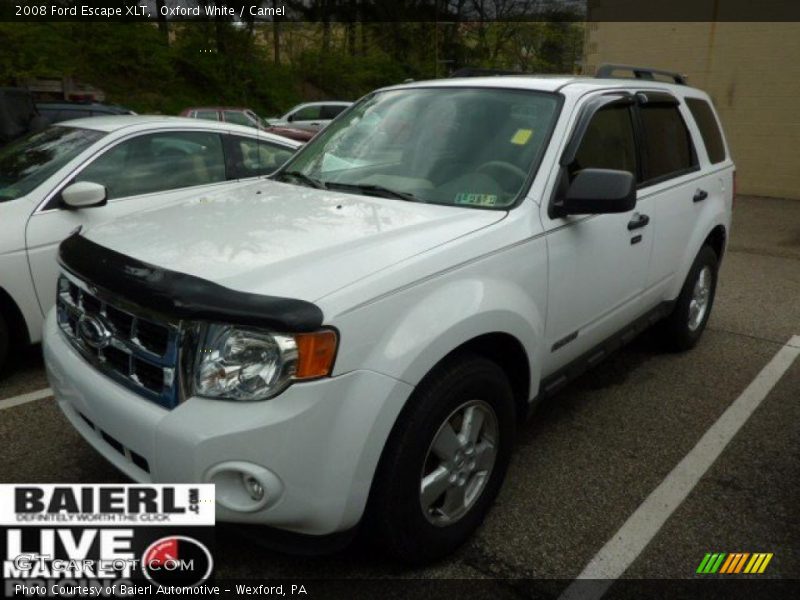 Oxford White / Camel 2008 Ford Escape XLT