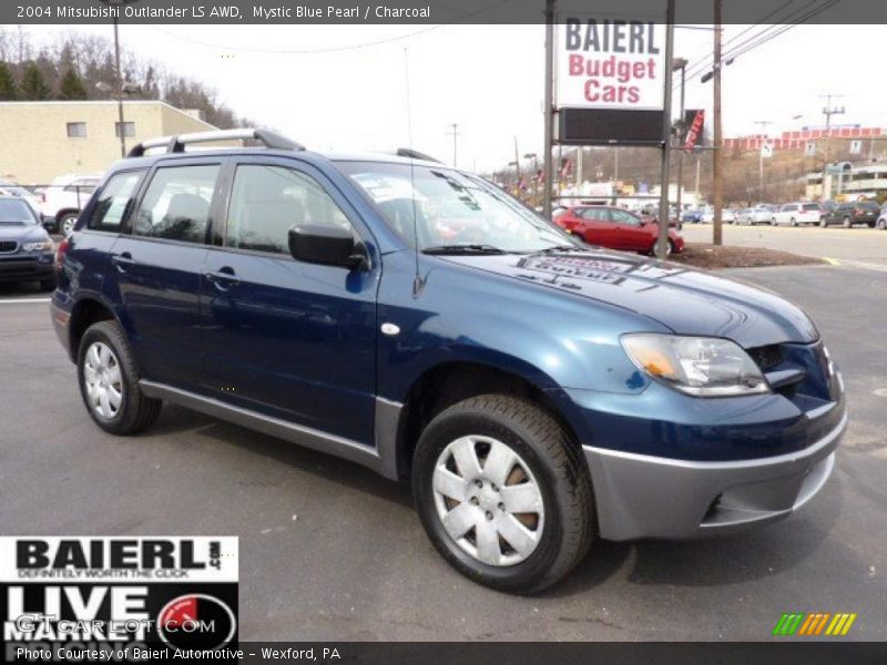 Mystic Blue Pearl / Charcoal 2004 Mitsubishi Outlander LS AWD