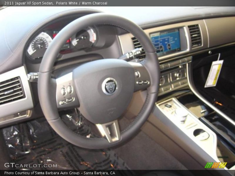 Polaris White / Warm Charcoal 2011 Jaguar XF Sport Sedan