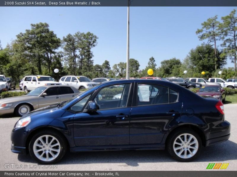 Deep Sea Blue Metallic / Black 2008 Suzuki SX4 Sedan