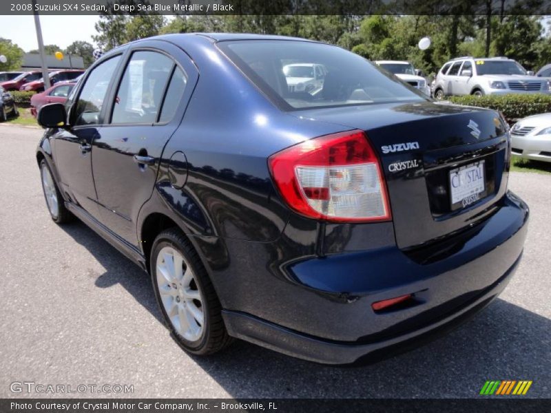 Deep Sea Blue Metallic / Black 2008 Suzuki SX4 Sedan