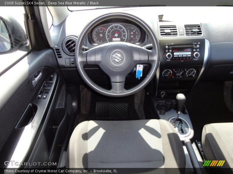 Deep Sea Blue Metallic / Black 2008 Suzuki SX4 Sedan