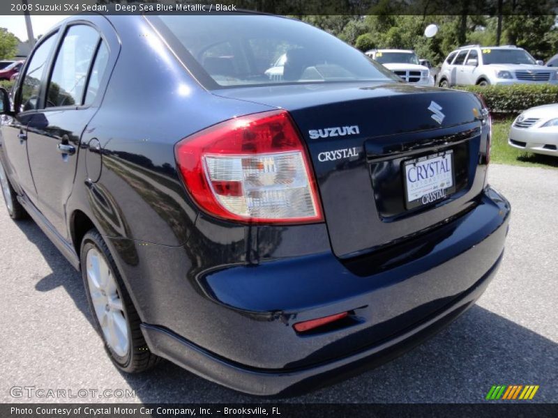 Deep Sea Blue Metallic / Black 2008 Suzuki SX4 Sedan