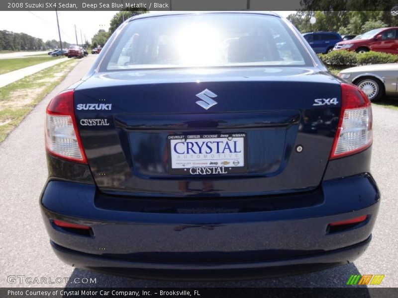 Deep Sea Blue Metallic / Black 2008 Suzuki SX4 Sedan