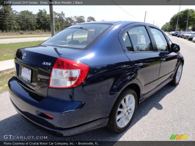 Deep Sea Blue Metallic / Black 2008 Suzuki SX4 Sedan