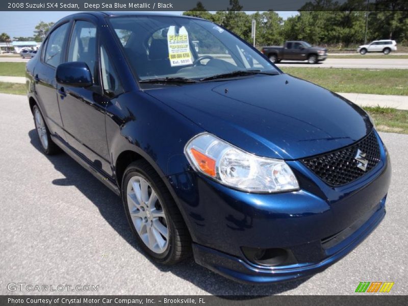Deep Sea Blue Metallic / Black 2008 Suzuki SX4 Sedan