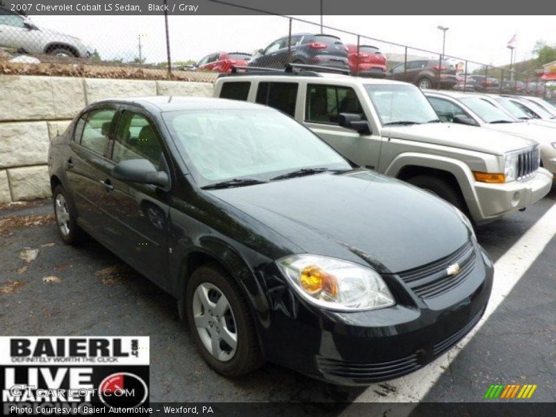 Black / Gray 2007 Chevrolet Cobalt LS Sedan