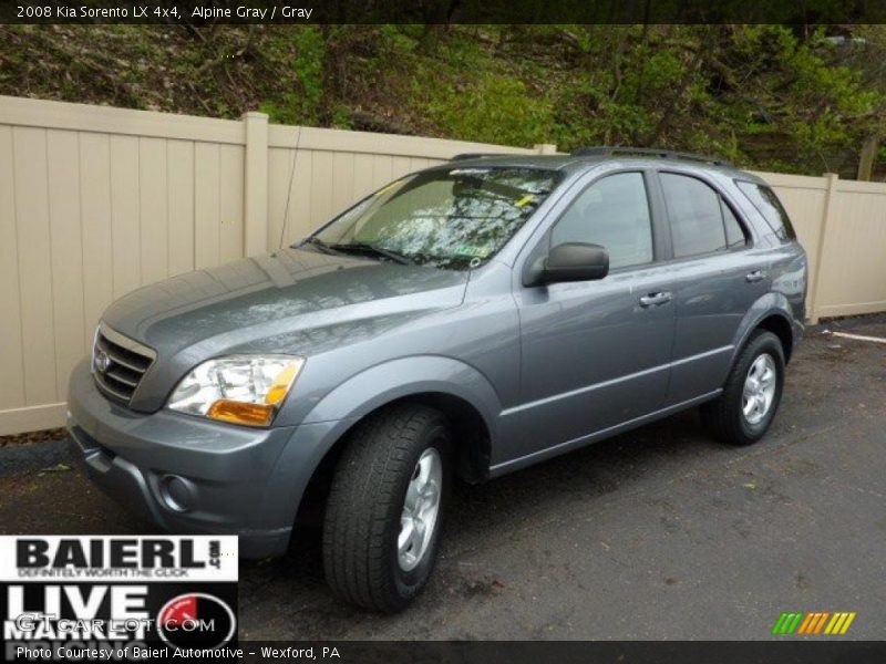 Alpine Gray / Gray 2008 Kia Sorento LX 4x4
