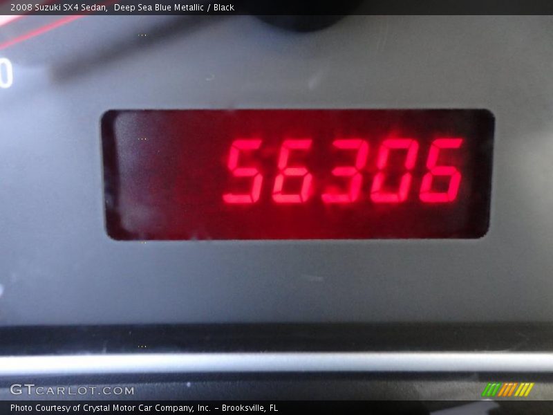 Deep Sea Blue Metallic / Black 2008 Suzuki SX4 Sedan