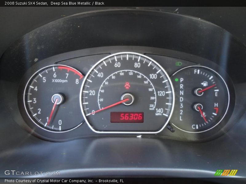 Deep Sea Blue Metallic / Black 2008 Suzuki SX4 Sedan