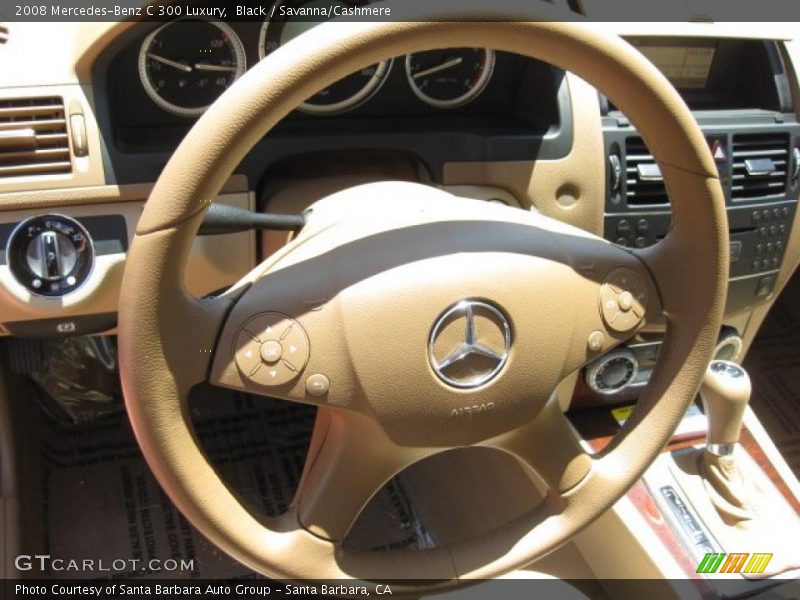 Black / Savanna/Cashmere 2008 Mercedes-Benz C 300 Luxury