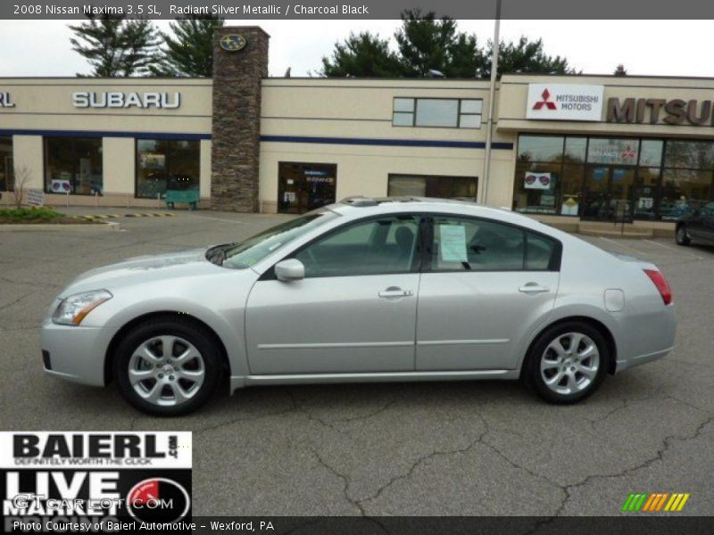 Radiant Silver Metallic / Charcoal Black 2008 Nissan Maxima 3.5 SL