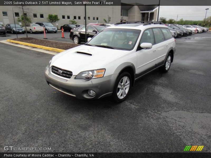 Satin White Pearl / Taupe 2005 Subaru Outback 2.5XT Limited Wagon