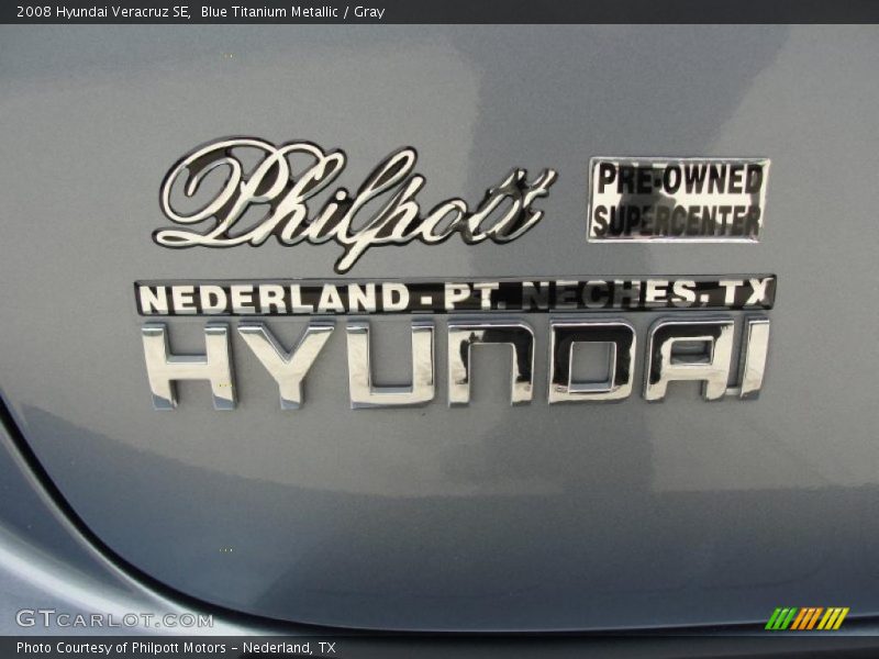 Blue Titanium Metallic / Gray 2008 Hyundai Veracruz SE