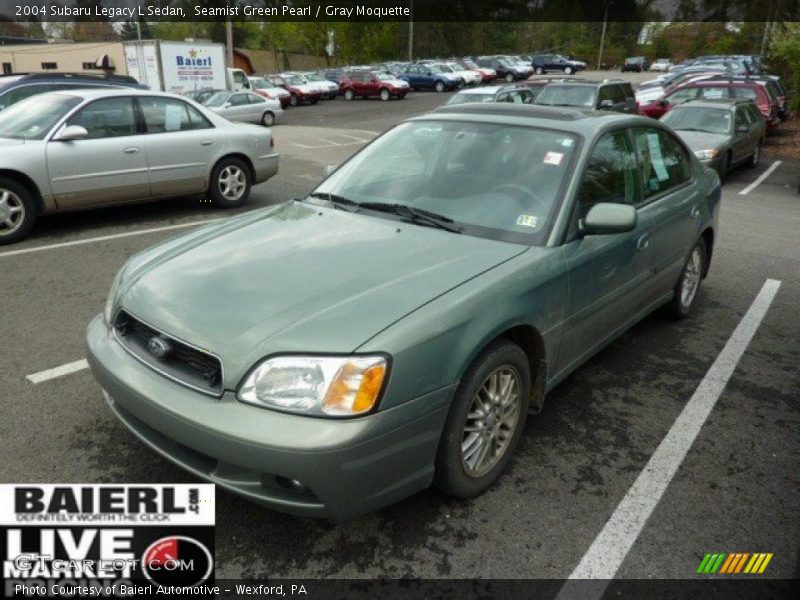 Seamist Green Pearl / Gray Moquette 2004 Subaru Legacy L Sedan