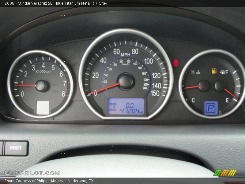 Blue Titanium Metallic / Gray 2008 Hyundai Veracruz SE
