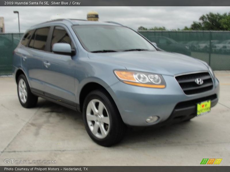 Silver Blue / Gray 2009 Hyundai Santa Fe SE