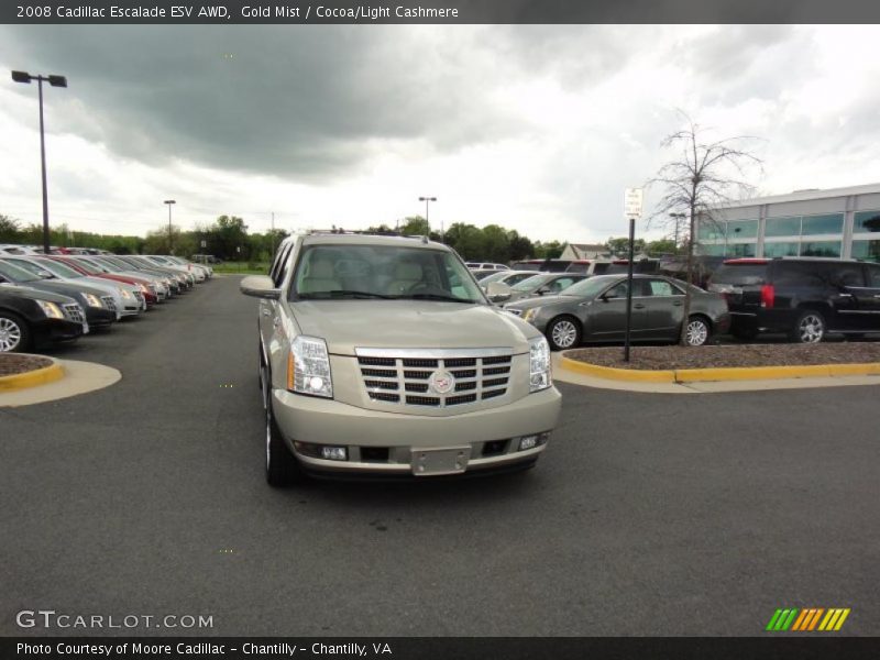 Gold Mist / Cocoa/Light Cashmere 2008 Cadillac Escalade ESV AWD