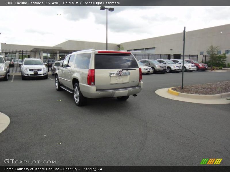 Gold Mist / Cocoa/Light Cashmere 2008 Cadillac Escalade ESV AWD