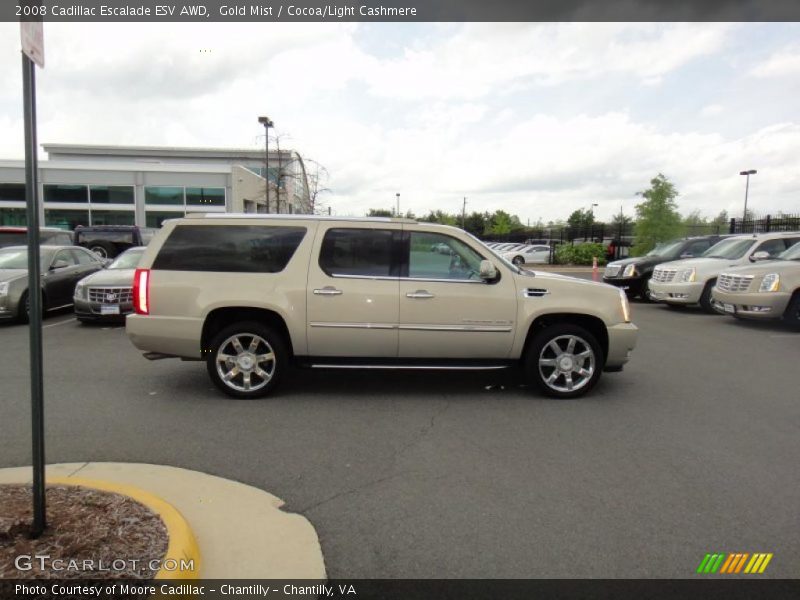 Gold Mist / Cocoa/Light Cashmere 2008 Cadillac Escalade ESV AWD