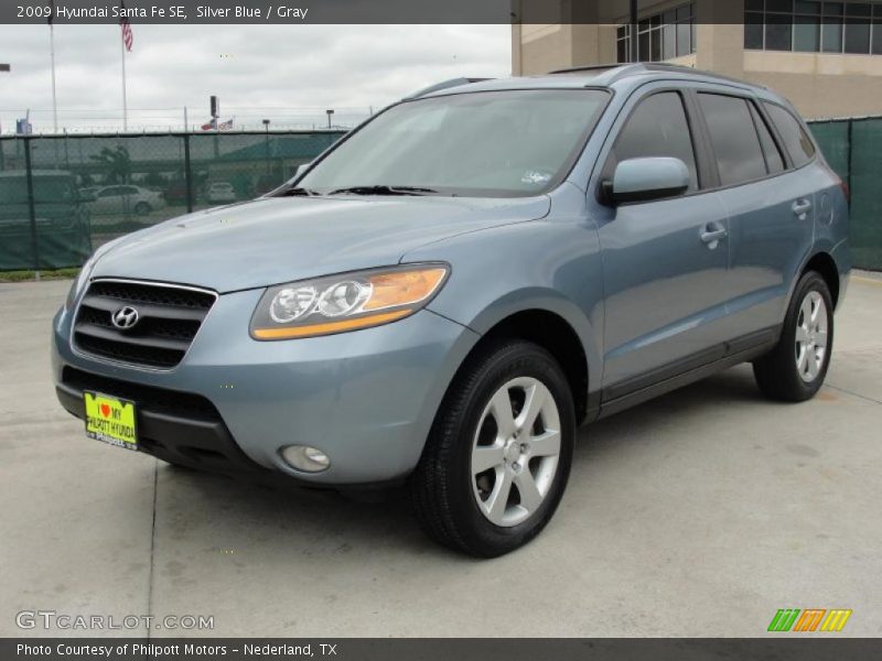 Silver Blue / Gray 2009 Hyundai Santa Fe SE