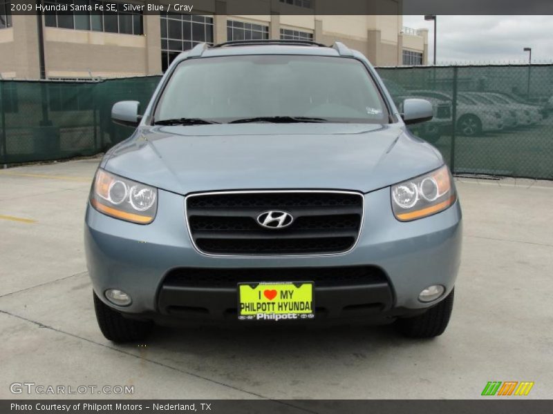 Silver Blue / Gray 2009 Hyundai Santa Fe SE