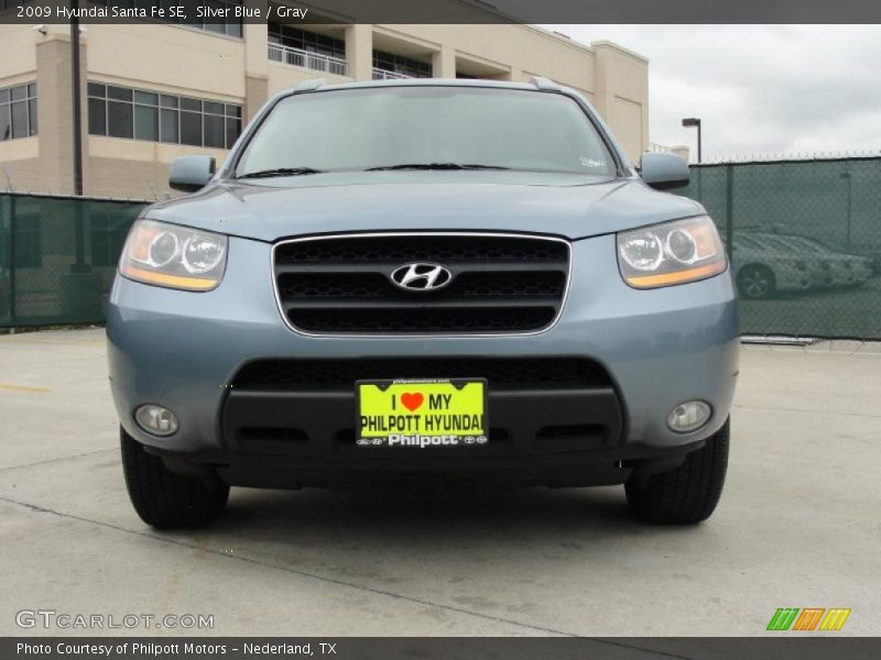 Silver Blue / Gray 2009 Hyundai Santa Fe SE