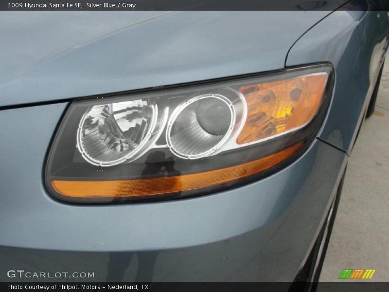 Silver Blue / Gray 2009 Hyundai Santa Fe SE