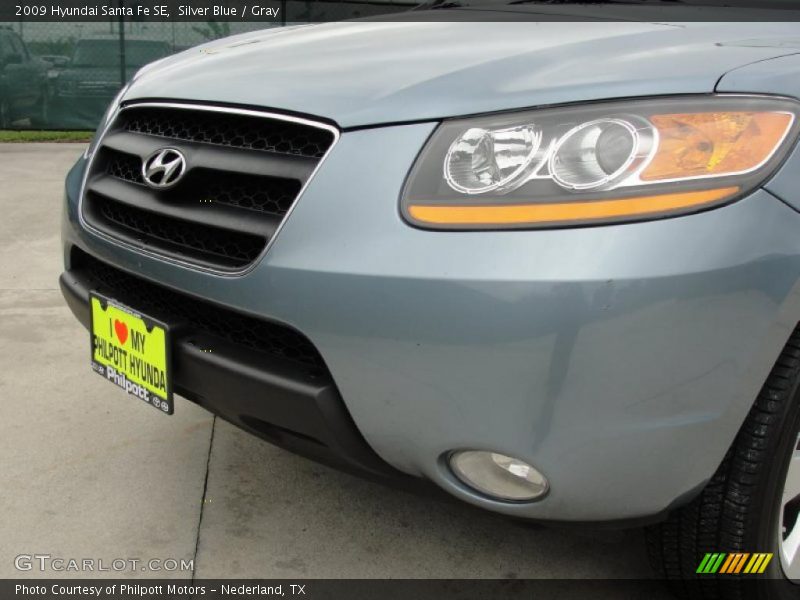 Silver Blue / Gray 2009 Hyundai Santa Fe SE