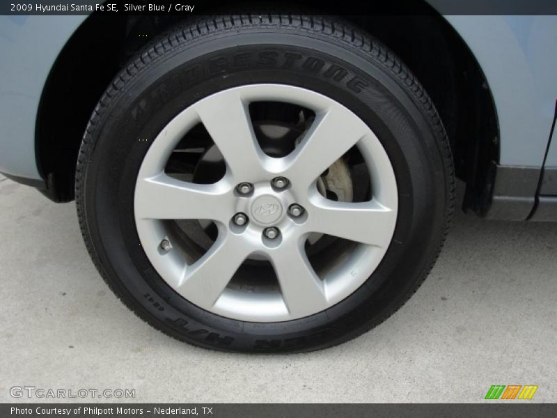 Silver Blue / Gray 2009 Hyundai Santa Fe SE
