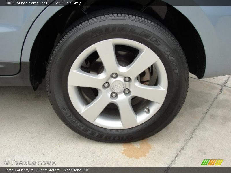 Silver Blue / Gray 2009 Hyundai Santa Fe SE