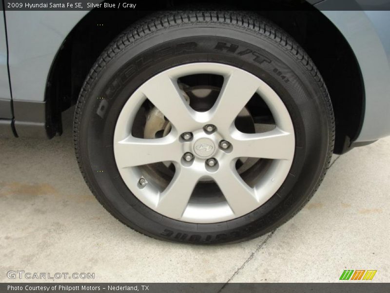 Silver Blue / Gray 2009 Hyundai Santa Fe SE